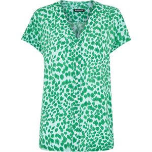 Whistles Smooth Leopard Print Blouse